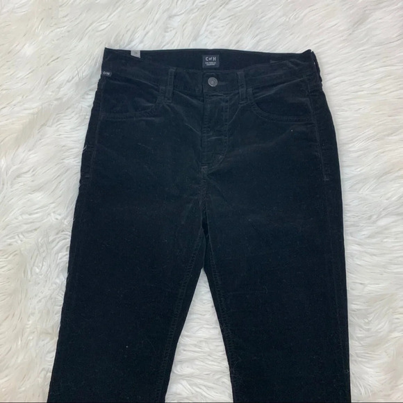 Citizens Of Humanity Drew Crop Flare Velvet Pants Midnight Black Women’s 26 - Picture 4 of 13